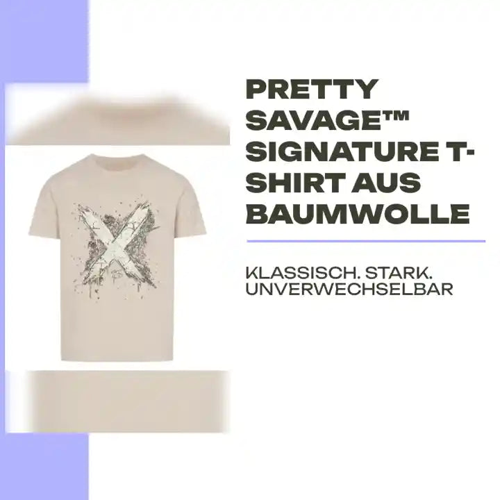 Pretty Savage&trade; Signature T-Shirt aus Baumwolle by@Outfy